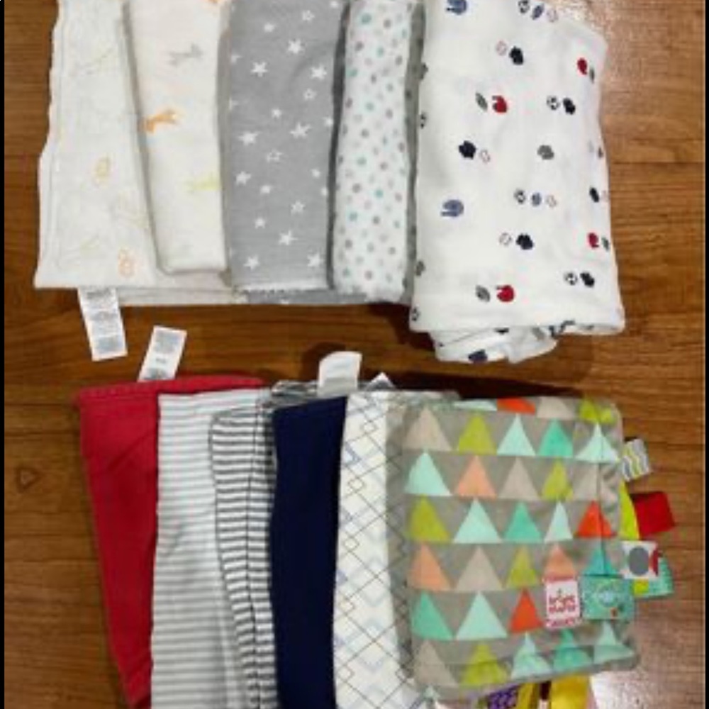 Baby receiving blankets, burp cloths and towels